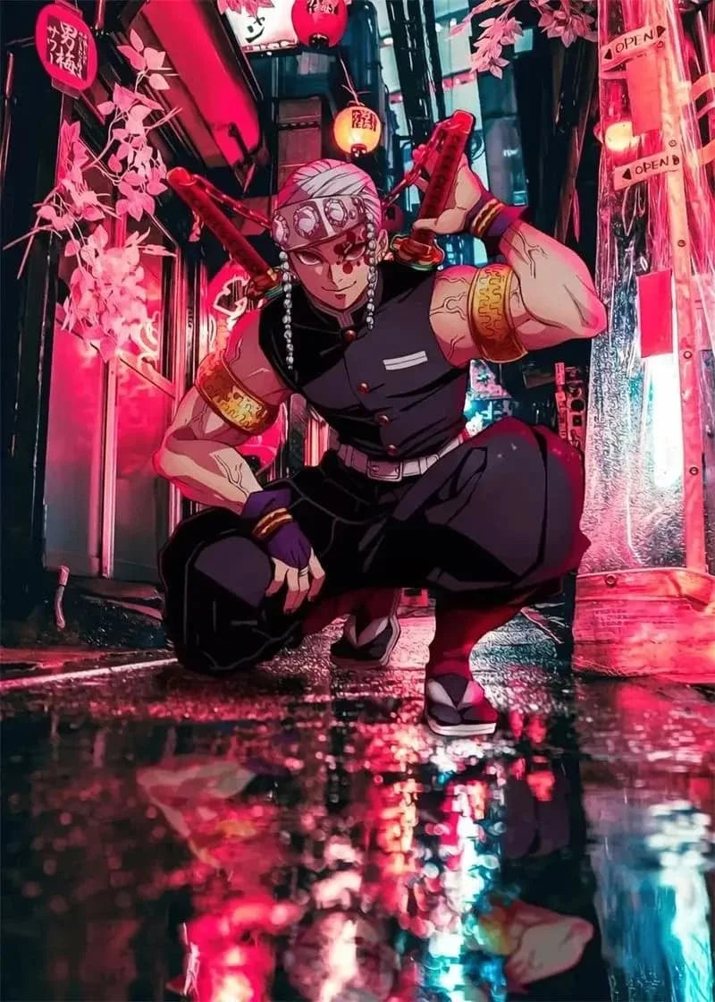 5D DIY Diamond Painting Japan Classic Hot Anime Demon Slayer Full Square Round Drill Mosaic Embroidery Home Decor Kids Gift