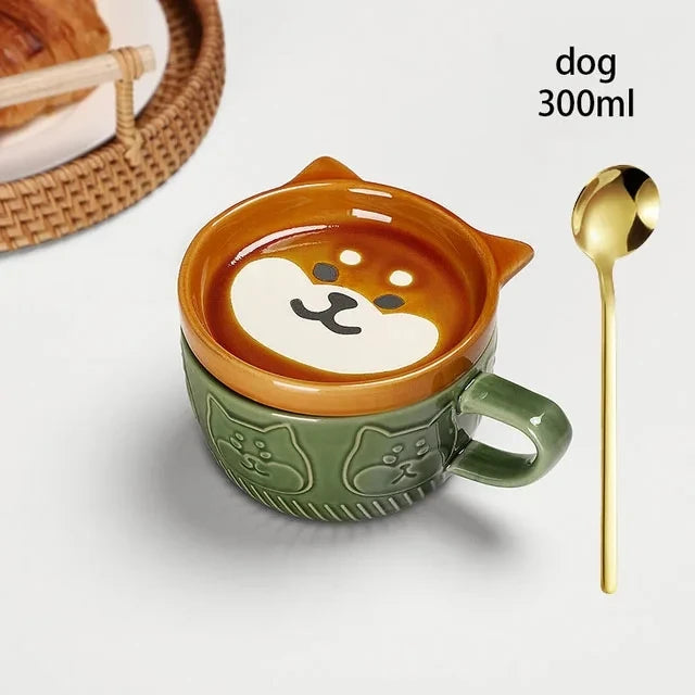 Japanese Cartoon Cat Mug