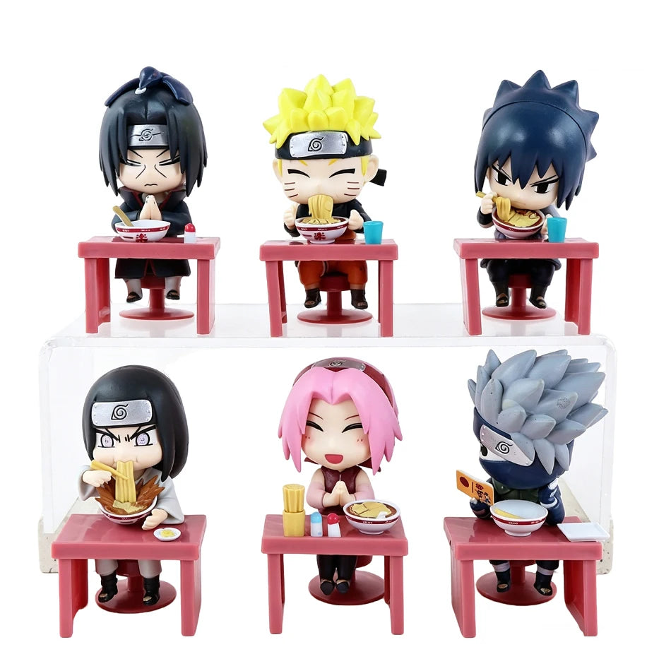 Anime New In Stock  Naruto Breeze Ramen Lamian Noodles Theme Blind Box Handmade Ornament Gift Naruto Sasuke Model Toys