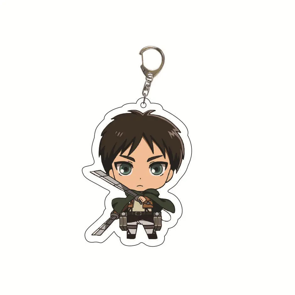 Attack on Titan Acrylic Keychain Custom Logo Print School Bag Creative Pendant Wholesale Stock