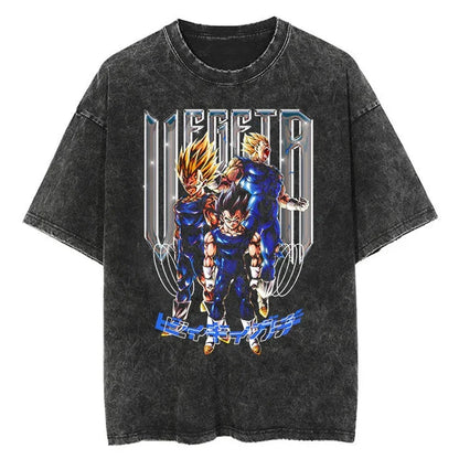 Hip Hop Streetwear Japan Anime Dragon Ball Print Oversized T-Shirt