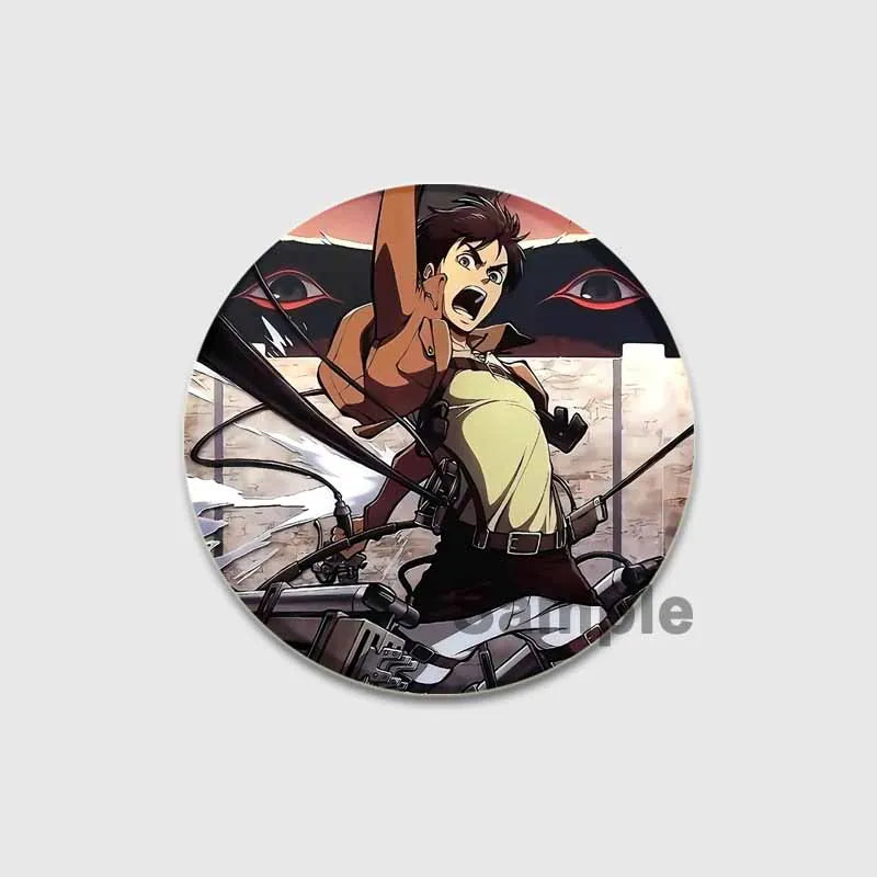Attack on Titan Anime Brooches Erwin Eren Levi Lapel Pins Cartoon Cosplay Badge Gifts Accessories Backpack Clothes Decor Jewelry