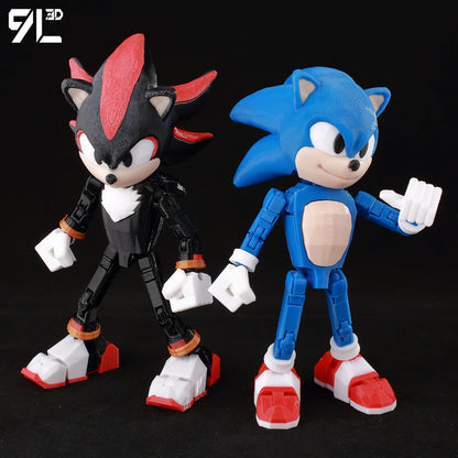 9L 3D Printed Anime Mecha Series-Sonic Shadow Shade Dummy 13 Titan 13 Articulated Mannequin Collectible Terminologia Toys