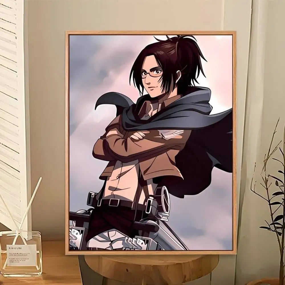 Hange Zoe Attack On Titan Anime   Poster Perfect Space Sticker Self Adhesive for Office Home Theater Wall Art Decor Fancy Gift