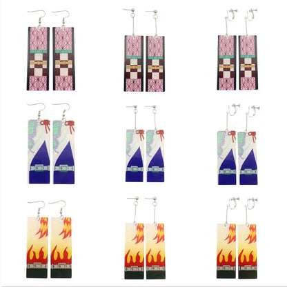 Demon Slayer Tanjiro Hanafuda Earrings