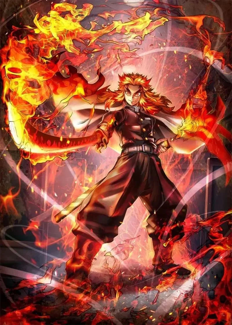 5D DIY Diamond Painting Japan Classic Hot Anime Demon Slayer Full Square Round Drill Mosaic Embroidery Home Decor Kids Gift