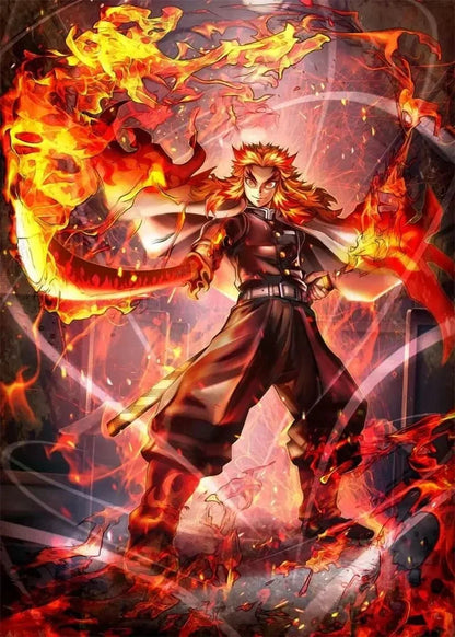 5D DIY Diamond Painting Japan Classic Hot Anime Demon Slayer Full Square Round Drill Mosaic Embroidery Home Decor Kids Gift