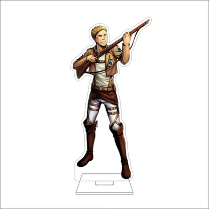 16CM Anime Attack on Titan Cosplay Acrylic Figure Stand Plate Eldo Gin Floch Forster Ornaments Gifts