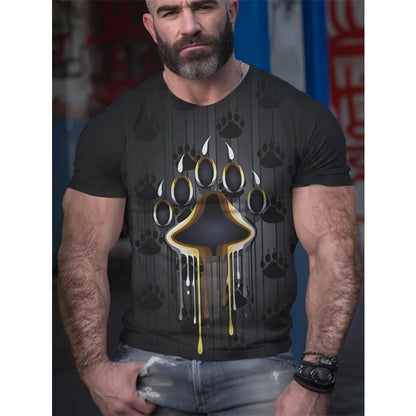 Bear Seal Graphic T Shirt For Men Cute Cool Animals 3D Printed Tees