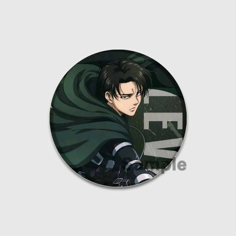 Attack on Titan Anime Brooches Erwin Eren Levi Lapel Pins Cartoon Cosplay Badge Gifts Accessories Backpack Clothes Decor Jewelry