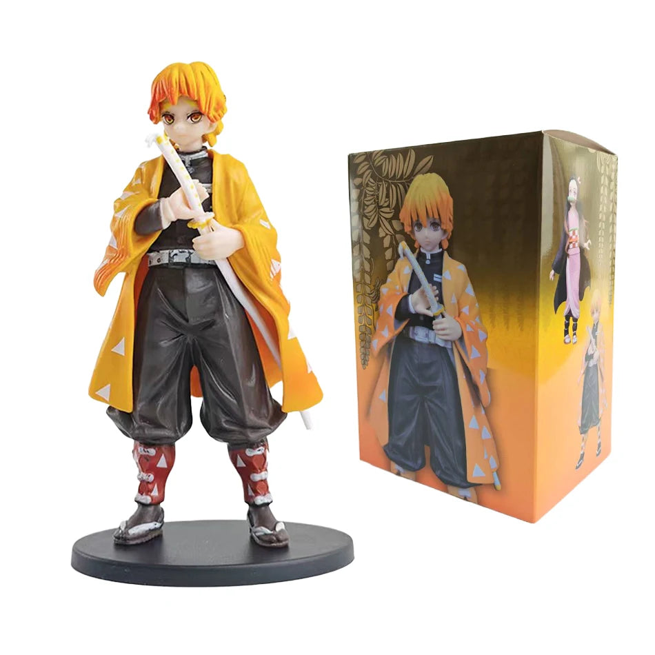 Anime Demon Slayer Kimetsu no Yaiba Figure Kamado Tanjirou Action Figure Agatsuma Zenitsu Nezuko Warrior PVC Model Toys