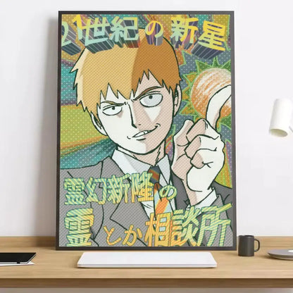 Mob Psycho 100 Reigen Canvas Poster