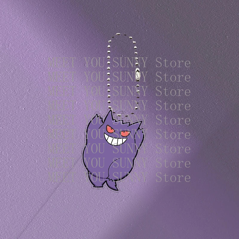 Anime Gengar Acrylic Keychain Pocket Monster Cartoon Kawaii Figure Creative Backpack Charm Pendant Toy Students Accessories Gift