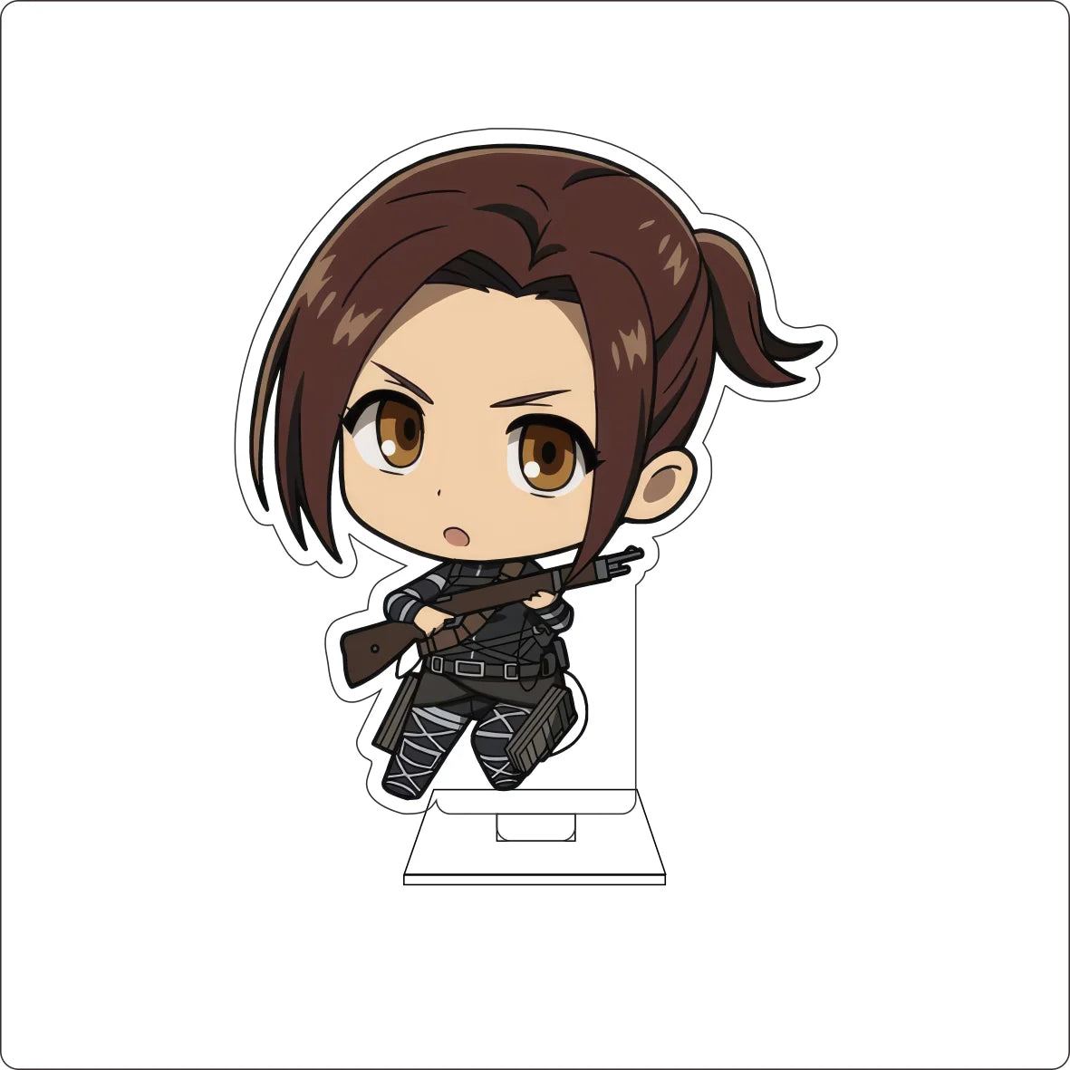 10CM Anime Attack on Titan Cosplay Cute Acrylic Figure Stand Plate Armin Arlert Mikasa·Ackerman Eren Jaeger Ornaments Gifts