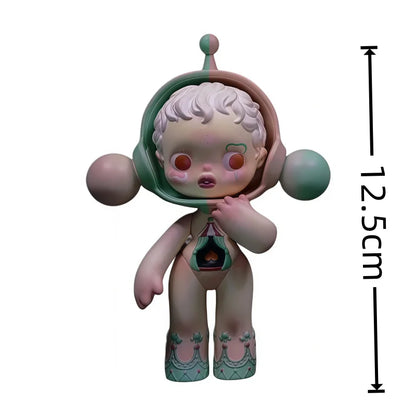 Pop Mart Skullpanda Bjd Nana Figures Baby Series Flower Blooming Figure  Pink Green SP Art Toy Limited Dolls Surprise Toy Gift