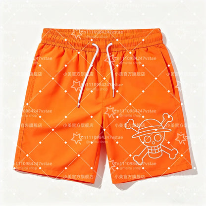 2026 Hot Sale One Piece Luffy Zoro Print Men Beach Shorts Summer Quick Dry High-quality Trendy Unisex Anime Board Shorts Sports