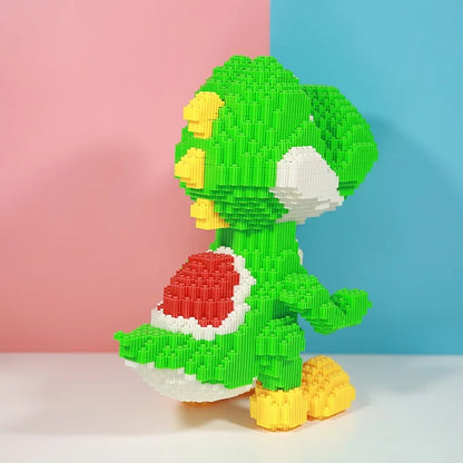Disney Giant Green Animal Dinosaur Game Character Building Blocks Small Particle Bricks Children's Assembled Building Blocks Toy