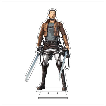 16CM Anime Attack on Titan Cosplay Acrylic Figure Stand Plate Eldo Gin Floch Forster Ornaments Gifts
