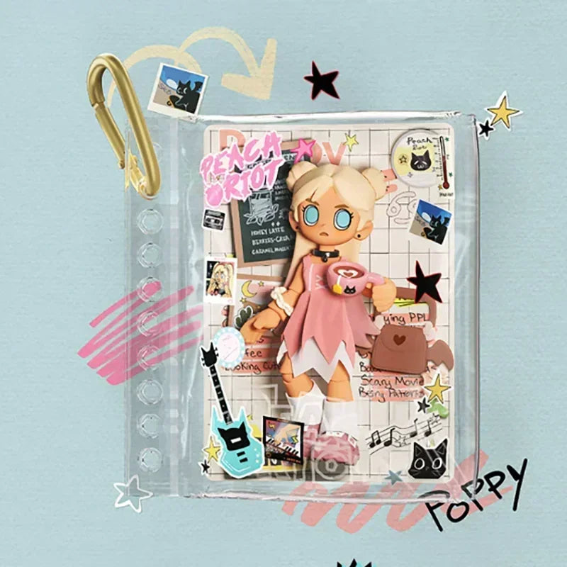 POPMART Peach Riot Carry The Music Series Block Pendant Blind Box Original Toys Mystery Box Doll Cute Anime Figure Ornament Gift