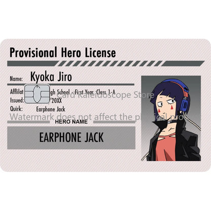My Hero Academia Student ID Card Sticker