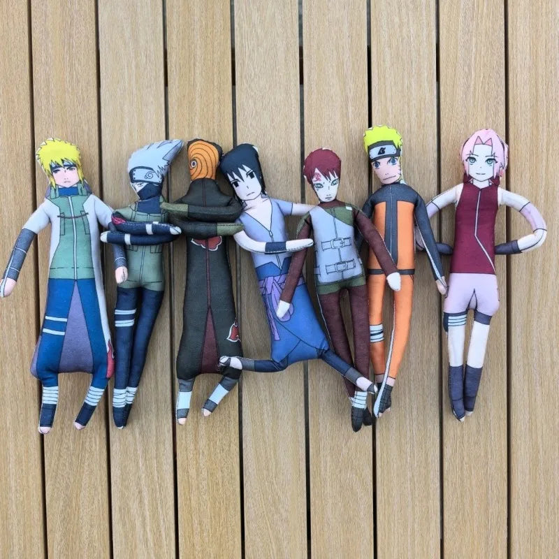 26cm NARUTOs Plush Toy Kakashi Anime Cosplay Keychain Cotton Doll Slender Twistable Shape Room Abstract Model Decoration Gift