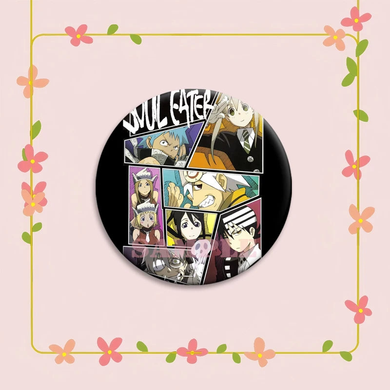 Anime Soul Eater Pins Round Creative Cartoon Badges