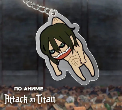 Acrylic Key Ring for Attack On Titan Bertholdt Hoover Reiner Braun Armin Arlert Anime Trinket Backpack Pendant Creative Gift