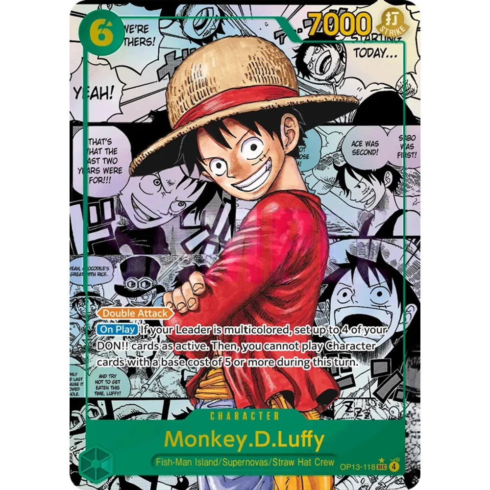 ONE PIECE Collection Cards GAME Monkey.D.Luffy Portgas.D.Ace Sabo  EN DIY High Quality Self Made Game Anime Cards Gift Toy