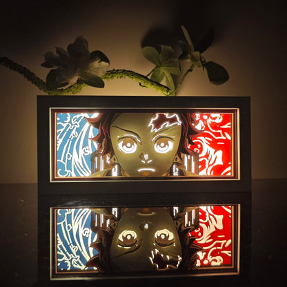 Anime Paper Carved LED Lamp
