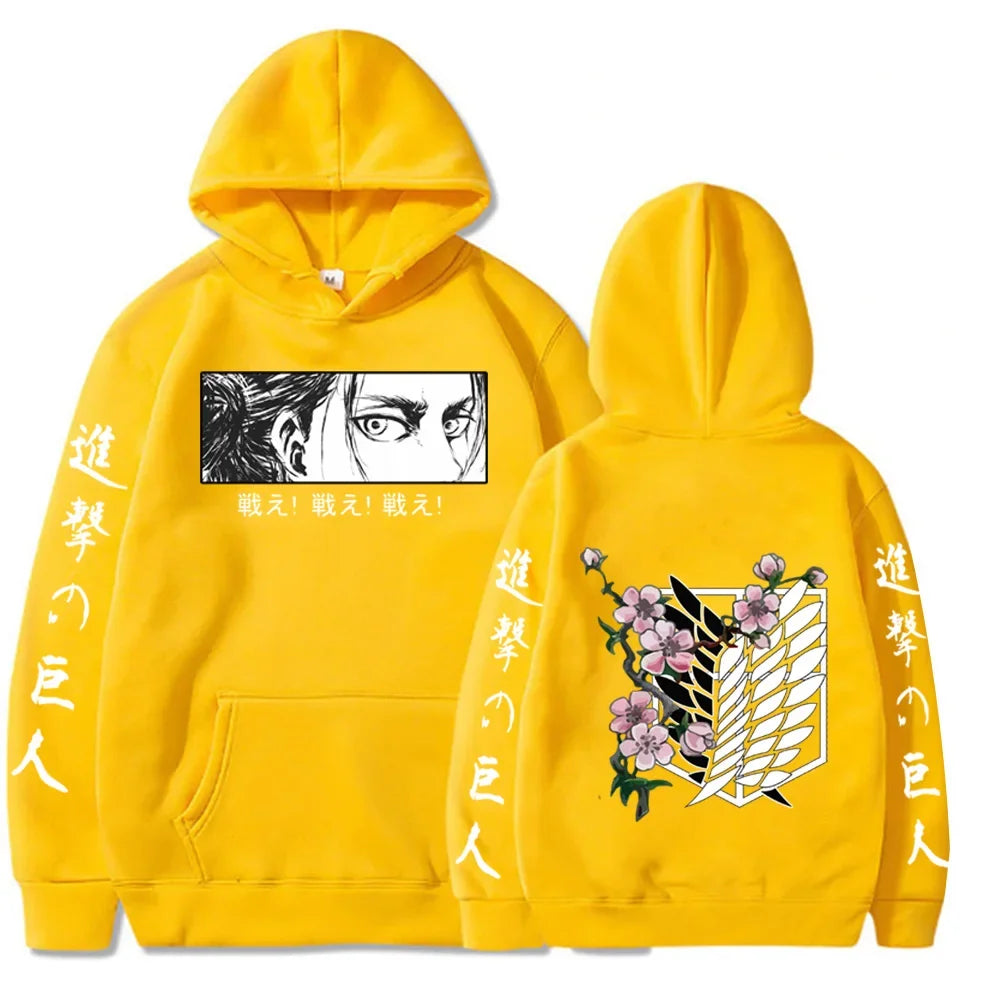 New Attack Giant Large Hoodie Levi Graphic Hoodie Men's and Women's Clothing Autumn Warm Hoodie Street Top