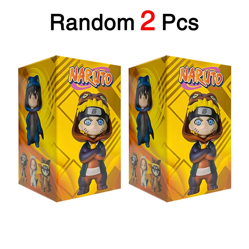 Hot Naruto Itachi Sasuke Kakashi Gaara Series 9PSC set Blind Box Trendy PVC Toy Figure Pendant Collection Birthday Present