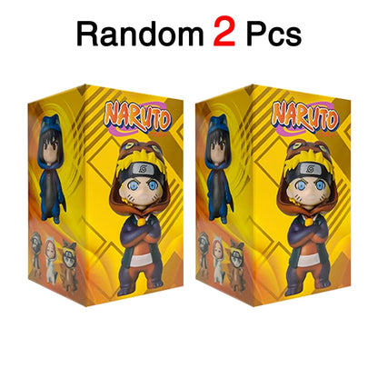 Hot Naruto Itachi Sasuke Kakashi Gaara Series 9PSC set Blind Box Trendy PVC Toy Figure Pendant Collection Birthday Present