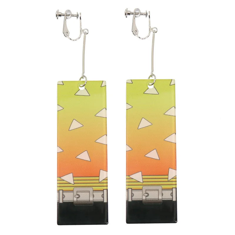 Demon Slayer Tanjiro Hanafuda Earrings