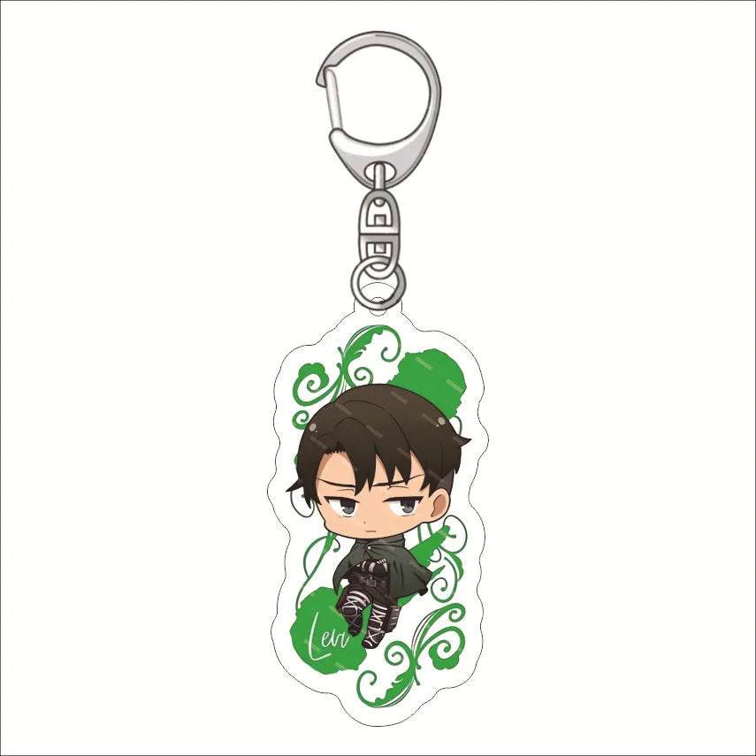 55MM Anime Attack on Titan‌ Acrylic Keychain Eren Jaeger Mikasa Ackerman Armin Arlert Connie Springer Figure Pendant Gifts