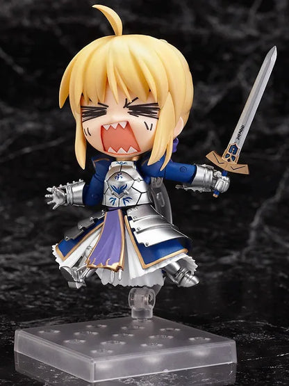 23CM Saber Anime Fate/Stay night Figure 121 Lily Figure Knight King Saber Caliburn Battle Scene Model PVC Gift For kids Decor