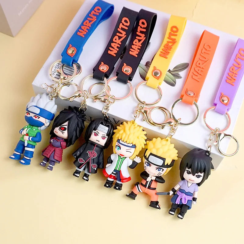 Naruto cartoon Keychain Hatake Kakashi Character Keychain cartoon Pendant Bag Car Key Decorations Gifts for Fans.