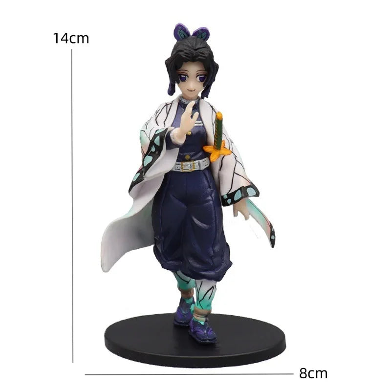 Anime Figure Demon Slayer Figures Kimetsu No Yaiba Doll Tanjiro Nezuko Zenitsu Figurine Inosuke Warrior Action Figure Model Toys
