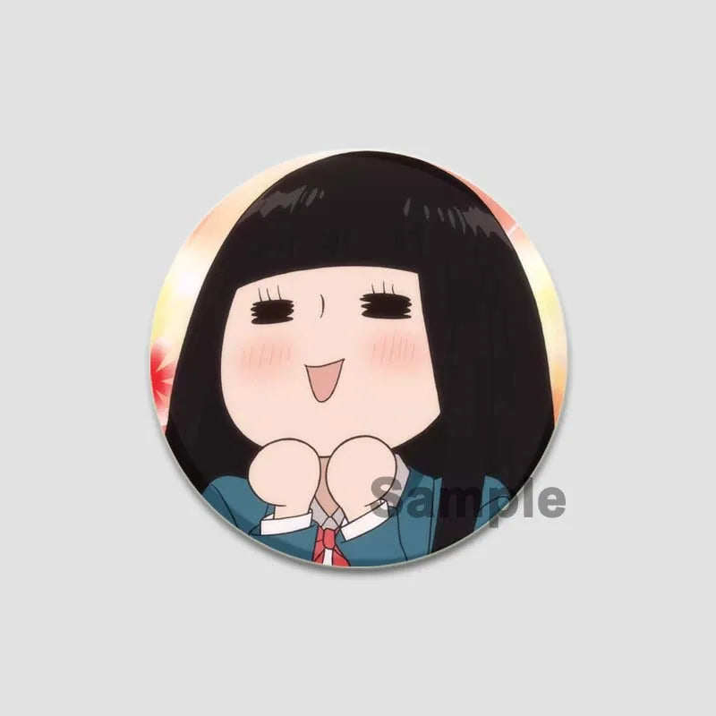 Kimi Ni Todoke Tinplate Pin Round Cartoon Snap-in Brooches