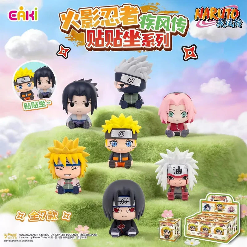 Authentic Stock Eaki Wind Transmission Sticker Sit Series Sasuke Itachi Trendy Play Anime Character Peripheral Blind Box