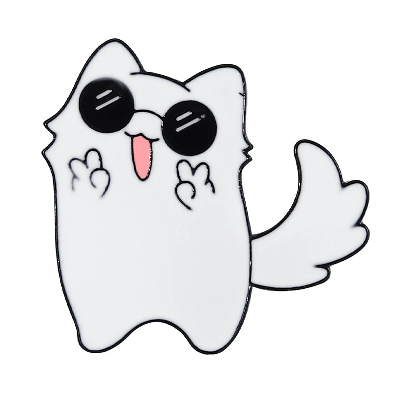Gojo Satoru Cats Enamel Pin Kawaii Anime Role Eye Mask Cute Manga Brooches Badge Jujutsu Kaisen Anime Accessories For Backpack