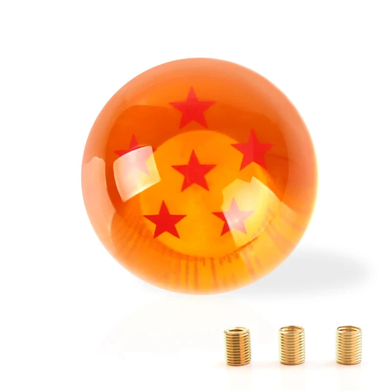 Dragon Ball Super Z Shift Lever Universal Auto Shift Knob Anime Cosplay Orange Ball 54mm Diameter Gear Shift Knob 1-7 Stars Ball