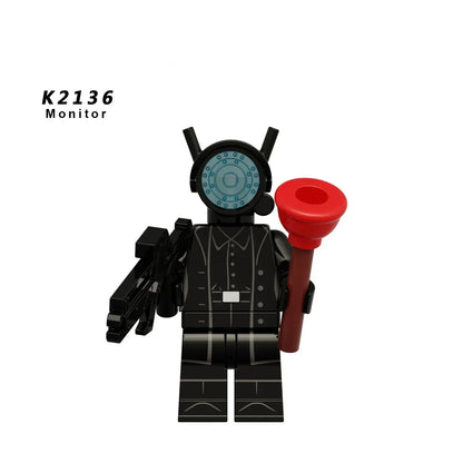 New KDL DJ Upgrade War-Damaged Skibidi Toilet Man Figures Anime Block Toys TvMan Titan Bricks Model Toy For Kid Birthday Gift