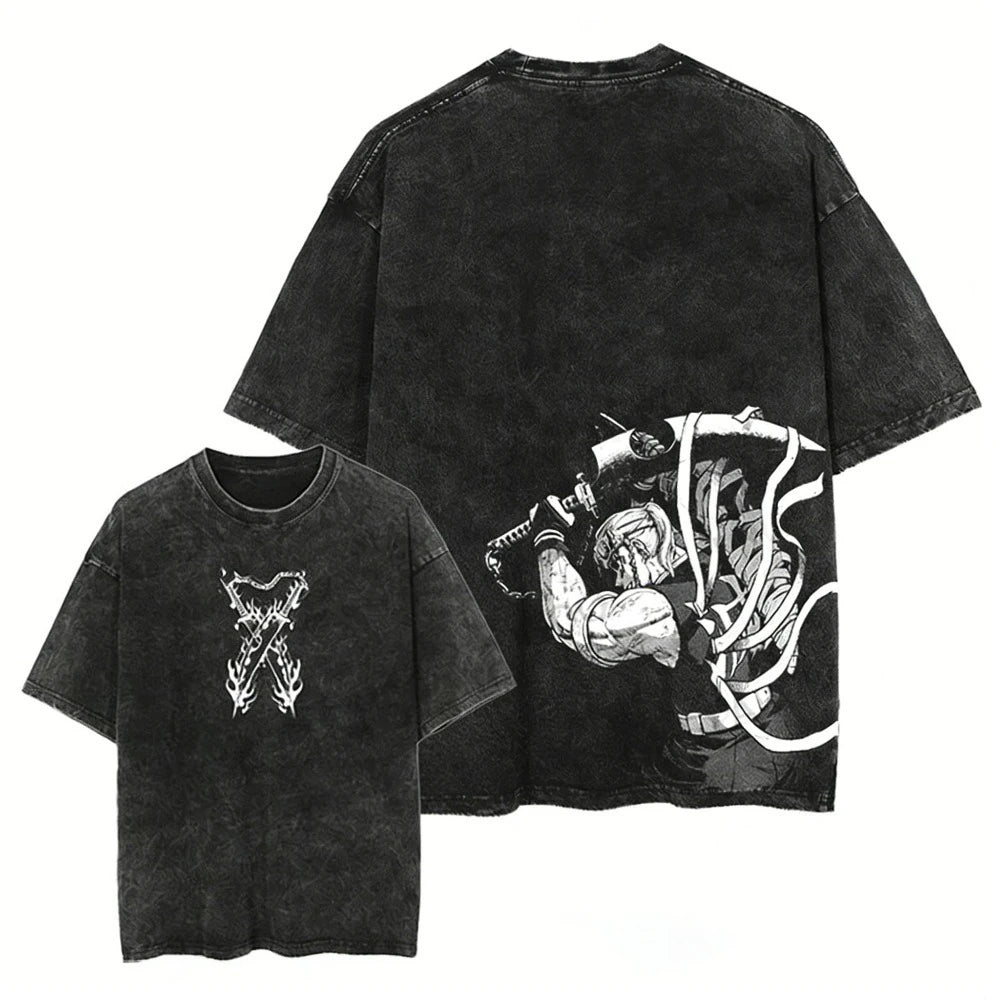 Demon Slayer Sanemi Shinazugawa Washed T-Shirt