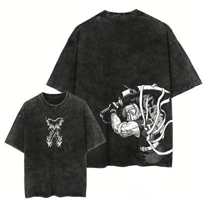 Demon Slayer Sanemi Shinazugawa Washed T-Shirt
