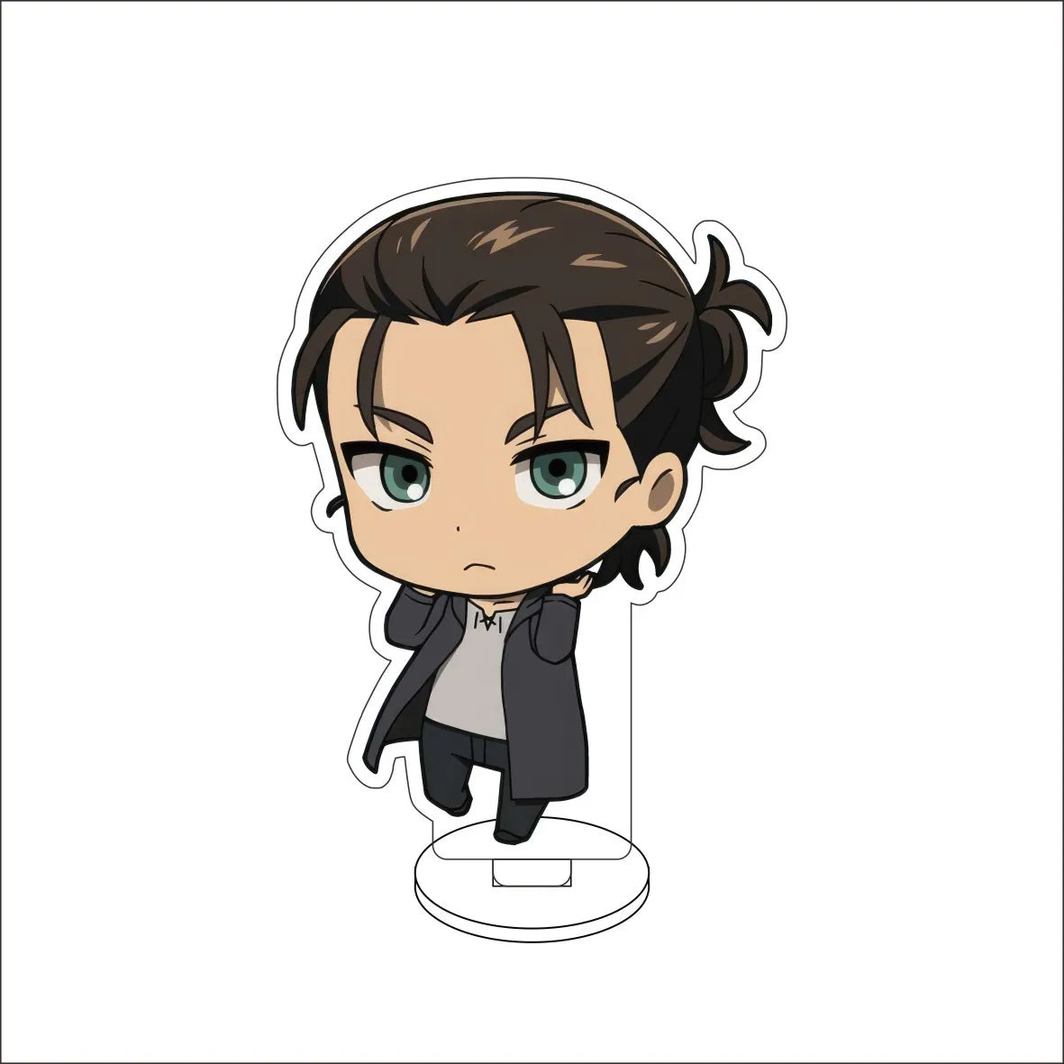 10CM Anime ‌Attack on Titan Cos Eren Jaeger Mikasa Ackerman Levi Ackerman Hanji Zoe Figure Acrylic Stand Cute Ornaments Gifts