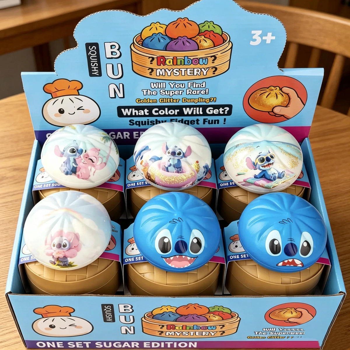 Stitch Stress-Relief Squishy Slow Rebound Toy, Cartoon Dumpling Blind Box, Multi-Expression Decompression Toy