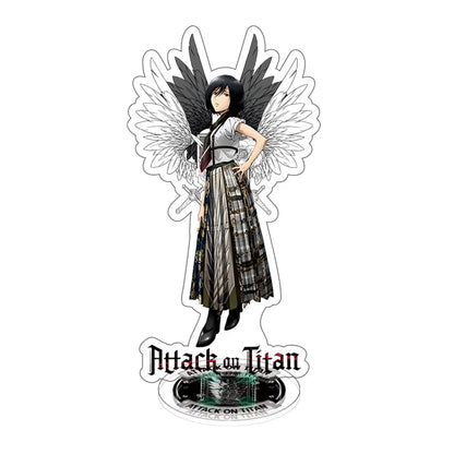Attack on Titan Double Sided Large Standee Levi Mikasa Anime Acrylic Figure Creative Desk Decor Ornament Display Gift for Office