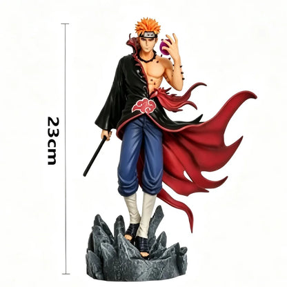 Naruto Shippuden Pain Yahiko Model Statue, Detailed Red‑Black Cape Figurine, Anime Collection, Kids & Adult Present