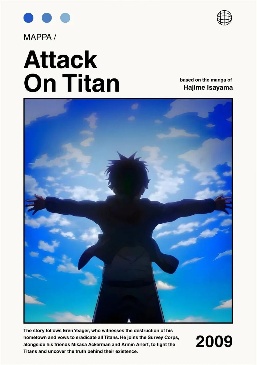 Modern Art Attack on Titan Anime Poster, Anime Lover Gift, Home Living Room/room Decoration Canvas Painting Cuadros