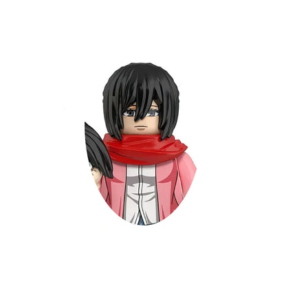 Anime Attack on Titan Building Blocks Keychain Mini Figure Keyring Collectible Toy Pendant for Bag Accessories Fans Gift